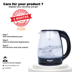 Balzano Glass Electric Kettle 1500W