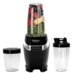 Balzano High Speed Nutri Blender/Mixer/Smoothie Maker - 1200 Watts - 9 Pcs Set, Black