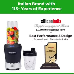 Balzano High Speed Nutri-PRO Mixer/Juicer/Grinder/Blender-(Powerful 1100Watts)-Blender for Smoothies and Juices/Smoothie Blender, Nutri Blender, Blender for kitchen, Portable Blender, Black,6 Pcs set