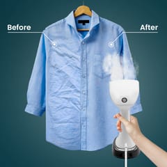 Balzano Garment Steamer 1700W for Clothes | Portable Handheld Steamer Iron | 360ml Tank, 30s Heat-Up, 28g Continuous Steam | Horizontal/Vertical Use | Easy Refill, Fabric Brush, White